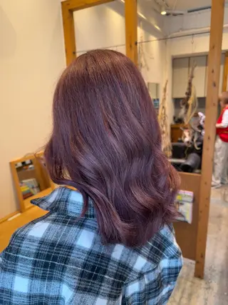 セミロング カラー 🤍江坂 ハヤシアヤナ🤍のヘアスタイル