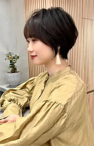 ショート レイヤー縮毛矯正 ささきすずね💗のヘアスタイル