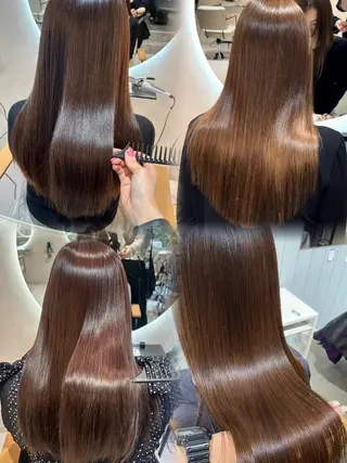 ロング ブリーチなしベージュ レイヤーカットはるかのヘアスタイル