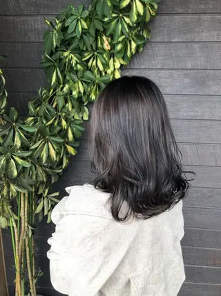 ミディアム 太白区/白髪ぼかし ハイライト/千葉達人のヘアスタイル