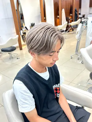 カラー メンズ 岡田大志🇰🇷 中/韓メンズヘアのヘアスタイル