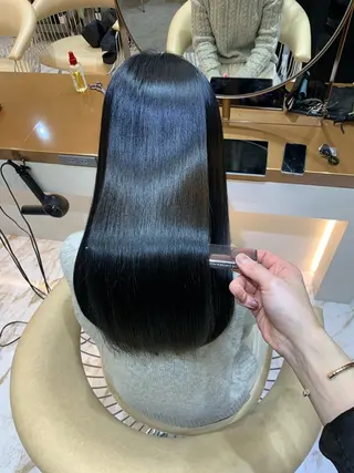 セミロング カラー パーマ ✨美髪矯正×髪質改善 🍎カイト🍎渋谷のヘアスタイル