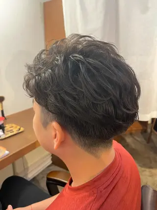 パーマ メンズ 透明感カラー/ ブリーチ無し/RYOのヘアスタイル