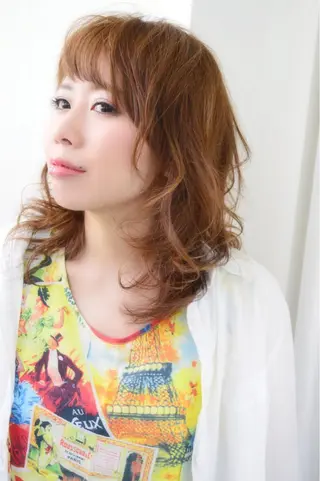 ミディアム 花井 啓好のヘアスタイル