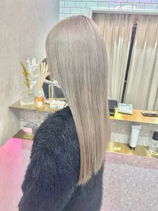 セミロング カラー ヘアアレンジ 天神/ブリーチ/ ブリーチなしカラーのヘアスタイル