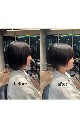 ショート ブリーチ/透明感 カラー🖤🪽みさきのヘアスタイル