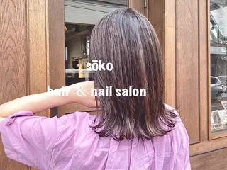 セミロング カラー ヘアアレンジ 🫧一気にあか抜け 🫧mayuのヘアスタイル