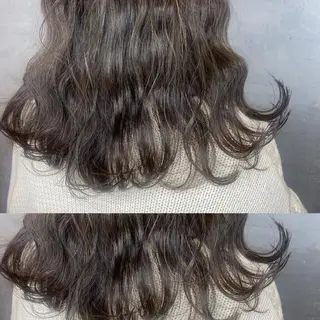 ミディアム カラー ツキノキ ミナのヘアスタイル