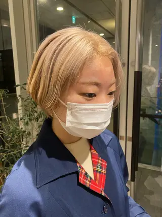 ショート 透明感カラー/似合わ せカット/大島実加永のヘアスタイル