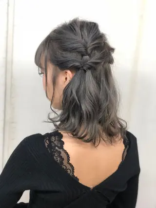 セミロング カラー 及川 祐輔のヘアスタイル