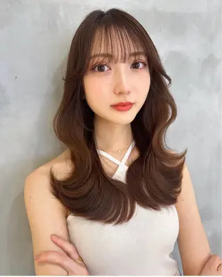 セミロング 似合わせカラーの達人 ダブルカラー/森栄範のヘアスタイル