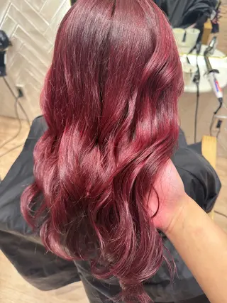 セミロング カラー 河添 麗菜のヘアスタイル