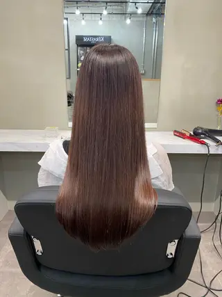 ロング ブリーチ/インナー カラー/長峯美羽のヘアスタイル