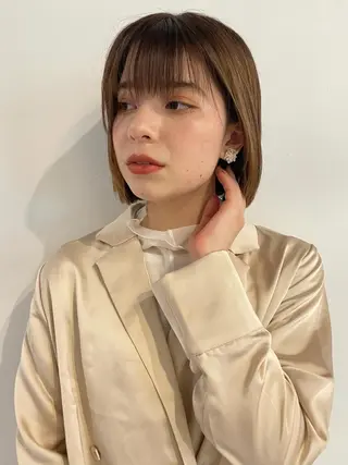 ショート カラー ボブ/ミディアム RIONAのヘアスタイル