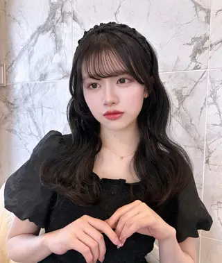 ロング カラー momochan🍑 やわらかいボブ♡のヘアスタイル