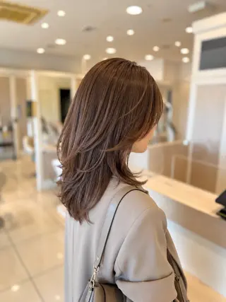 セミロング カラー 金子 直樹のヘアスタイル
