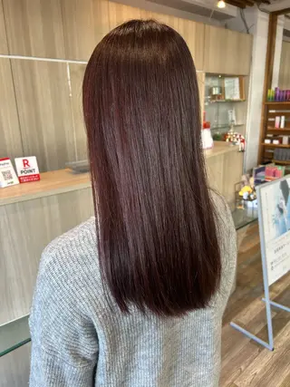 ロング カラー 志賀　輝/ハイライト /縮毛矯正/髪質改善のヘアスタイル