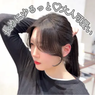 ロング カラー suzuka/透明感 /顔周り/美髪矯正のヘアスタイル