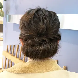 セミロング ヘアアレンジ 小宮 真理奈のヘアスタイル