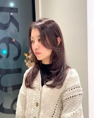 セミロング 前田 流星のヘアスタイル