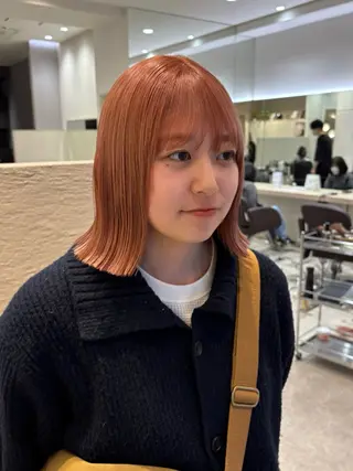 ミディアム カラー 艶髪縮毛矯正/レ イヤー/atsumiのヘアスタイル