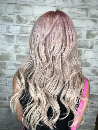 ロング カラー ヘアアレンジ トッチ 艶髪髪質改善のヘアスタイル