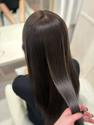 ロング カラー みゅう／韓国：網紅： トレンドヘアのヘアスタイル