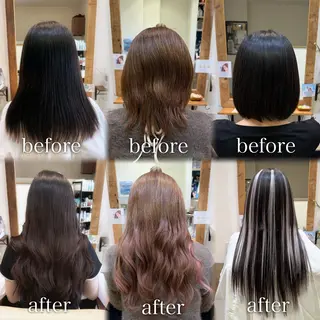 ロング SOU/エクステ /ダブルカラーのヘアスタイル