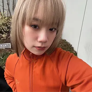 セミロング カラー レイヤー専門家 ダブルカラー修のヘアスタイル