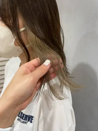 ミディアム カラー yumemiレイヤー ‎✴︎ 透明感カラーのヘアスタイル