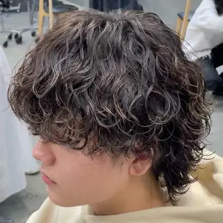 ミディアム パーマ ヘアアレンジ メンズ fifth 石川 凪のヘアスタイル