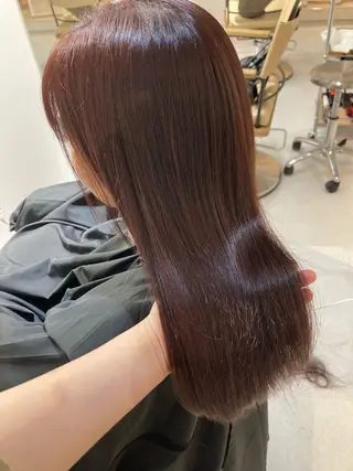 セミロング ✨色持ちの良い艶 カラー✨蟹江真世のヘアスタイル