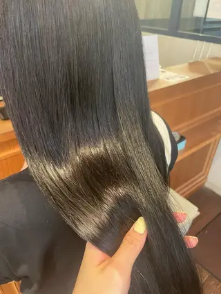 ロング カラー パーマ ヘアアレンジ 抜け感ボブ×パーマ |kazaneのヘアスタイル