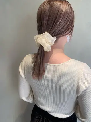 セミロング カラー ベージュ🤎透明感 カラー🤎anriのヘアスタイル