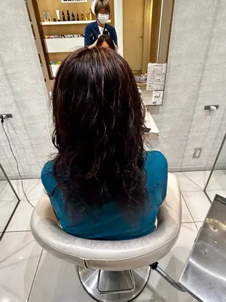 ロング カラー パーマ 縮毛矯正&髪質改善 西野のヘアスタイル