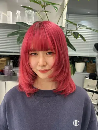 ミディアム カラー 最高級髪質改善🥇 小玉美菜のヘアスタイル