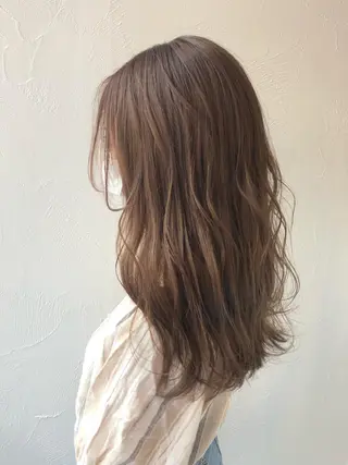 セミロング カラー ベイリコルド　アトリ 店長　宮城一真のヘアスタイル