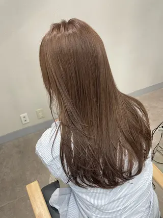 ロング カラー レイヤーカット 韓国ヘアayameのヘアスタイル