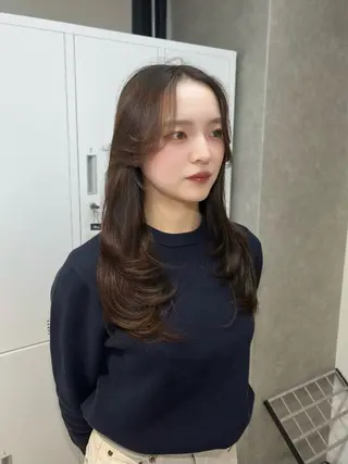 カラー ヘアアレンジ 似合わせ顔まわり カット💛森尾真由美のヘアスタイル