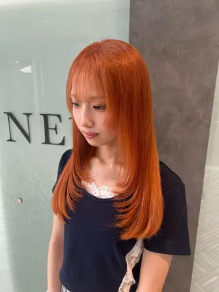 カラー 王道センターパート ⭐️AYAKA⭐️のヘアスタイル