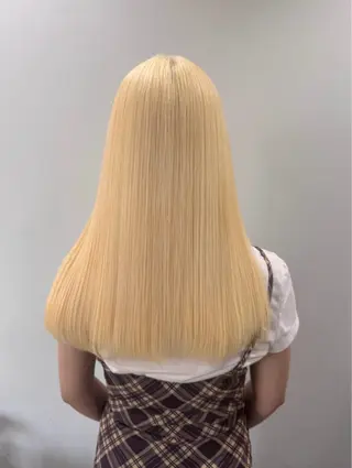 ロング カラー ブリーチカラー🦖 岡部木乃夏のヘアスタイル