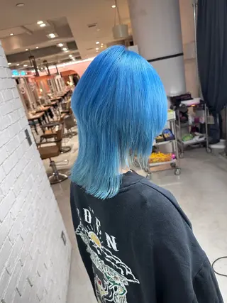 ミディアム カラー レイヤーブリーチ特化 ホワイト専門/岸のヘアスタイル