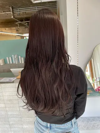 ロング カラー 髪質改善×美髪矯正 艶髪カラー　阪口のヘアスタイル