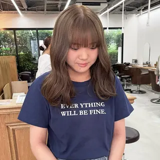セミロング カラー ヘアアレンジ ena/ブリーチなし 透明感・レイヤー🎀のヘアスタイル