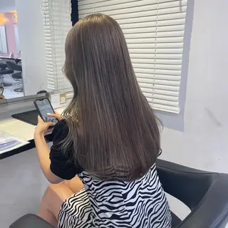 ロング カラー ヘアアレンジ 韓国レイヤー&ピンク 艶髪🩶maikoのヘアスタイル