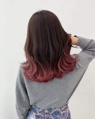 セミロング カラー 【公式】amble luxe池袋東口🩷のヘアスタイル