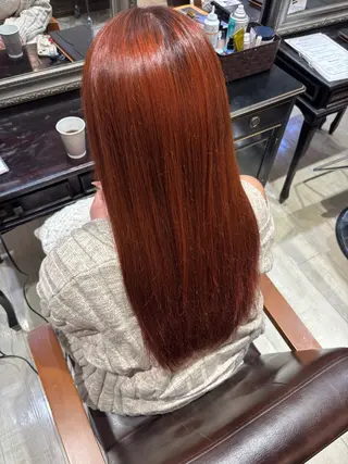 ロング カラー ツヤ感カラーレイヤー カット川野莉空のヘアスタイル