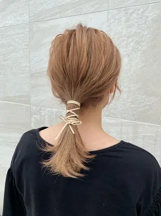 セミロング カラー 中川 茜里のヘアスタイル
