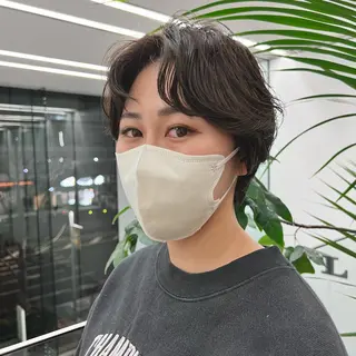 ショート パーマ カット/パーマ たるみことりのヘアスタイル