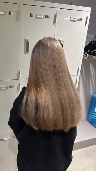 セミロング カラー ヘアアレンジ 💎韓国/ レイヤー カット/ 暖色🫧のヘアスタイル